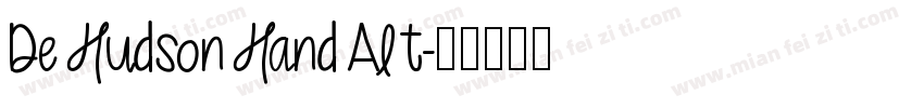 De Hudson Hand Alt字体转换